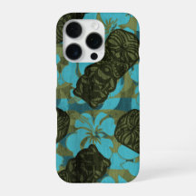 Ali'i Refuge Hawaiian Hibiscus Tiki Teal
