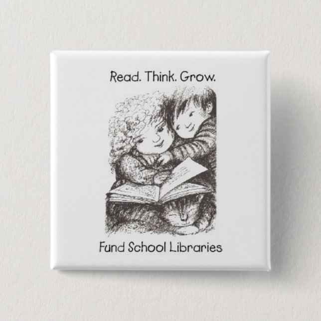 Aliki - Fund School Libraries - Square - Kids 2 Inch Square Button (Front)
