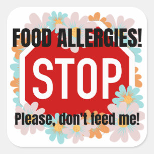 Alimentation autocollants d'avertissement d'allerg