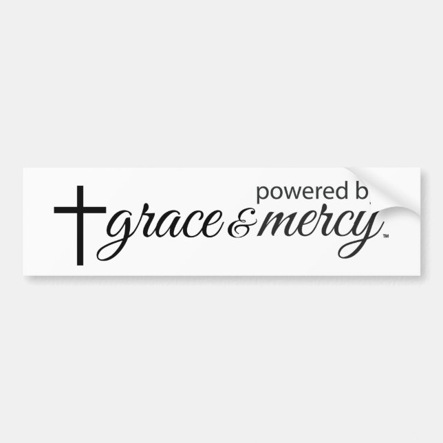 Alimenté Par Sticker Bumper Grace & Mercy (Devant)