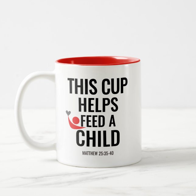 Alimentez une tasse d'écriture sainte d'enfant (Gauche)