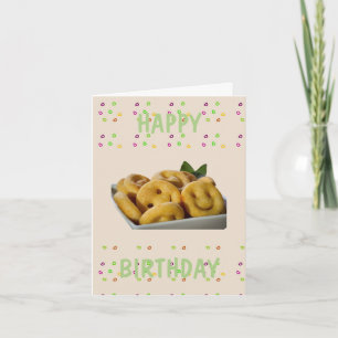 Aliments souriants Carte d'anniversaire