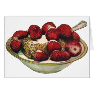 Aliments vintages Petit déjeuner sain Fraises céré