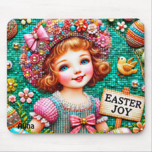 ALINA~ EASTER JOY VINTAGE GIRL ~ Mouse Pad