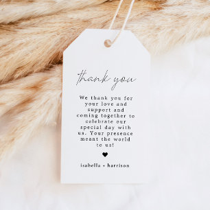 ALINA Elegant Minimalist Modern Thank You Gift Tags