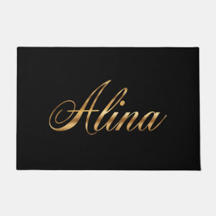 Alina gold Design Lettering Türmatte Doormat