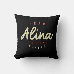 Alina Name Personalized Birthday Name Alina Throw Pillow