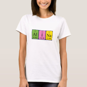 Alina periodic table name shirt