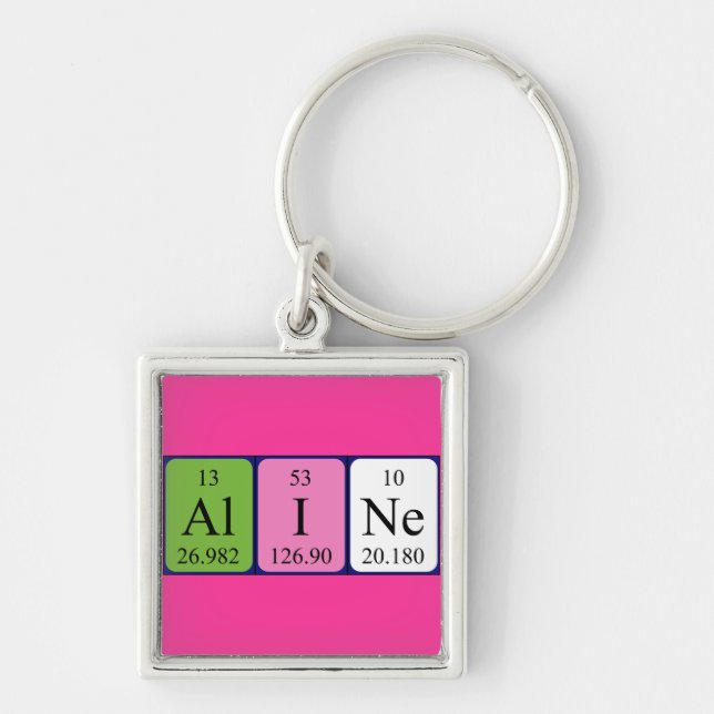 Aline periodic table name keyring (Front)