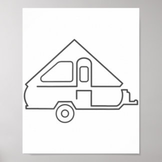 Aliner Travel Trailer A-frame Camper Poster