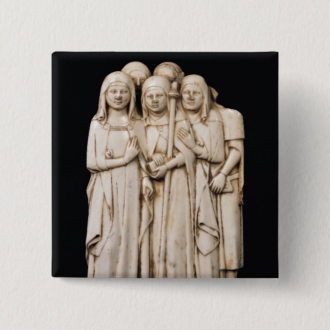 Alinorda, sister of Pope Clement VI 2 Inch Square Button (Front)