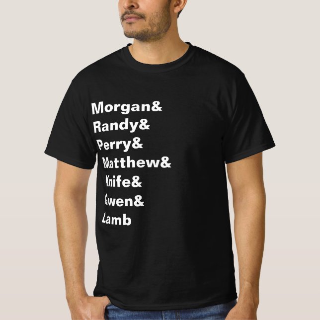 Ali's Nicknames T-Shirt (Front)