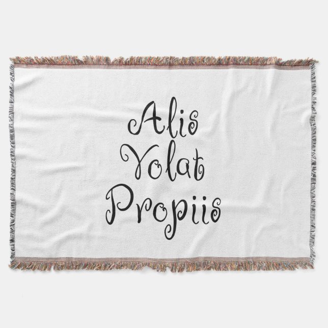 Alis Volat Propiis Throw Blanket (Front)