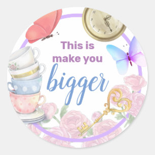 Alisa dans l'Onederland Sticker Classic Round