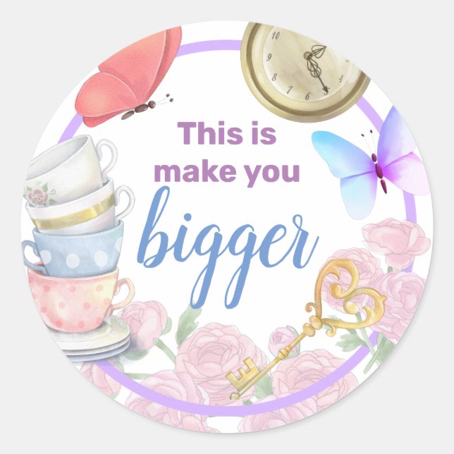 Alisa dans l'Onederland Sticker Classic Round (Devant)
