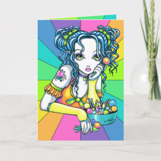 "Alisha" Candy Rainbow Fae Greeting Card