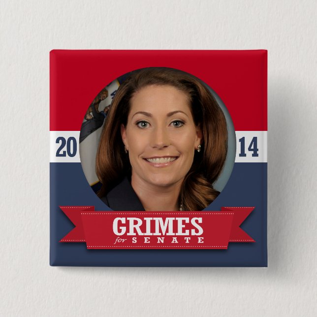ALISON LUNDERGAN-GRIMES CAMPAIGN 2 INCH SQUARE BUTTON (Front)