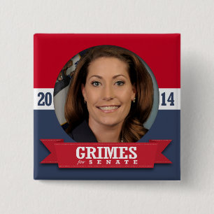 ALISON LUNDERGAN-GRIMES CAMPAIGN 2 INCH SQUARE BUTTON