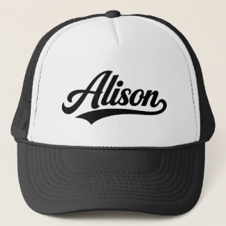 Alison name first last family gifts trucker hat