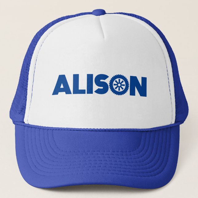 Alison Petrol Head Trucker Hat (Front)
