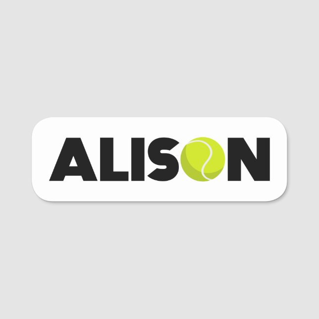 Alison Tennis Name Tag (Front)
