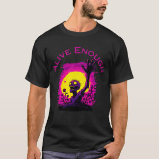 Alive Enough – Vintage Zombie Hand Graphic Tee