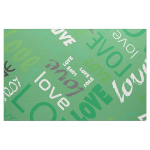 Alive Green Gallery Love Words Art Fabric
