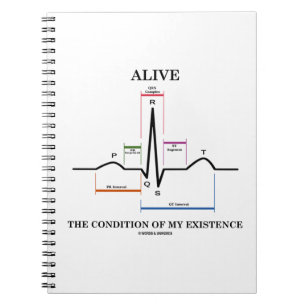 Alive The Condition Of My Existence (ECG/EKG) Notebook