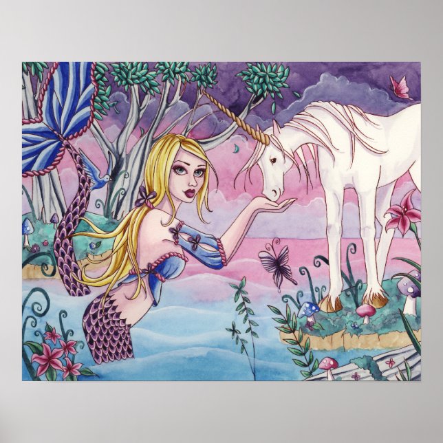 Aliya - Mermaid & Unicorn Poster (Front)