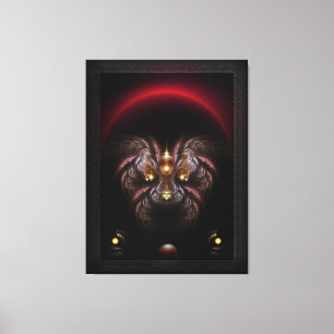 Alkarian Poodle Fantasy Fractal Portrait Canvas Print