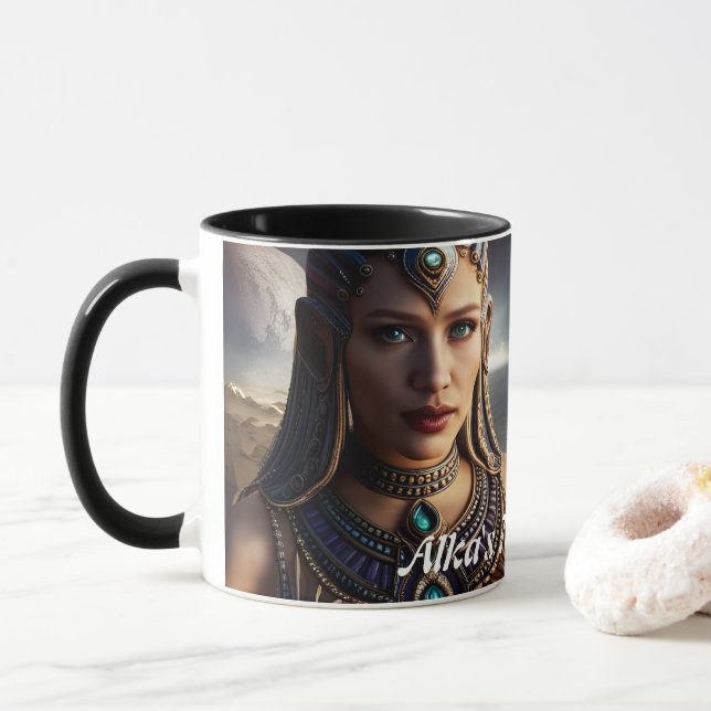 Alka's Morning Tea Personalized Customizable Mug (With Donut)