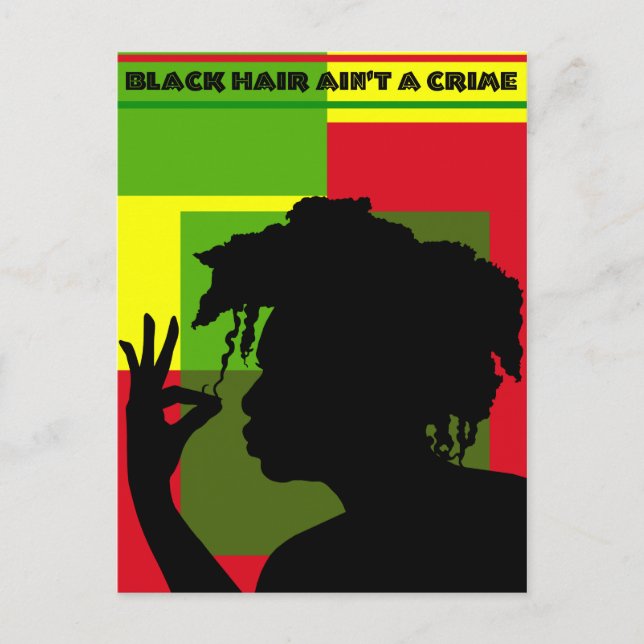 ALKEBULAN - BLACK HAIR AIN'T A CRIME v3 Postcard (Front)
