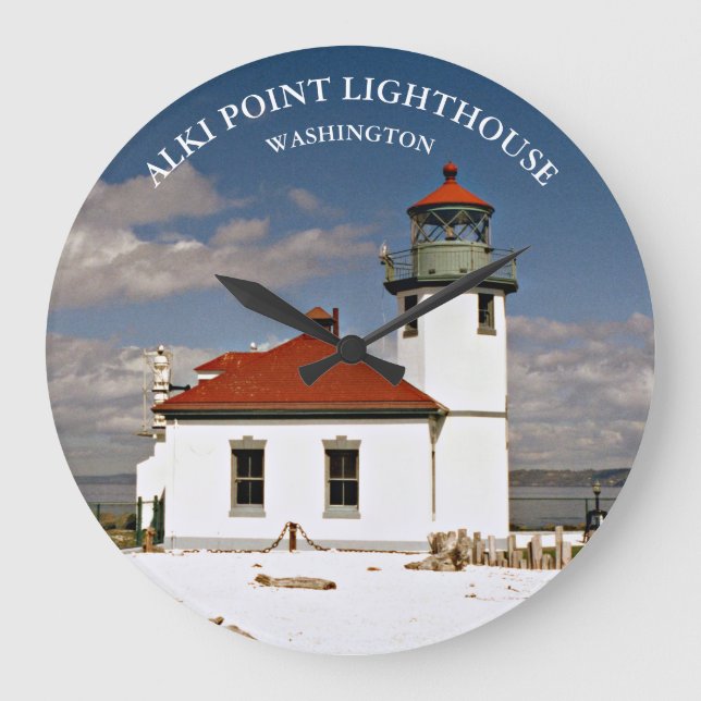 Alki Point Lighthouse, horloge ronde Washington (Recto)