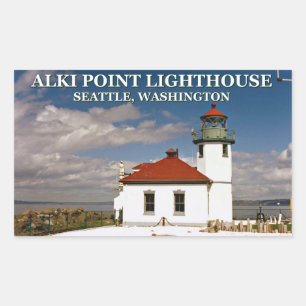 Alki Point Lighthouse, Seattle Washington Sticker