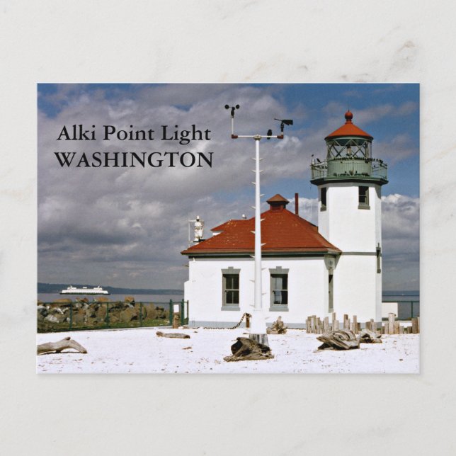 Alki Point Lighthouse, Washington Postcard (Front)