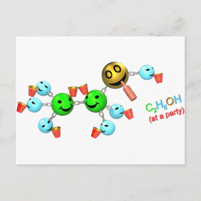 Alkohol at a party postcard (Front)