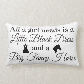 All a Girl Needs, Horse Pillow B/W