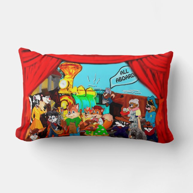All Aboard! Lumbar Pillow (Front)