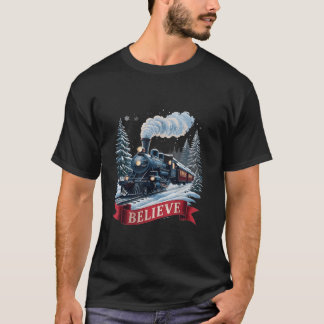 All Aboard Polar Express Christmas North Pole Xmas T-Shirt
