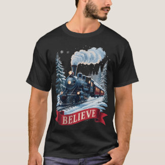 All Aboard Polar Express Christmas North Pole Xmas T-Shirt