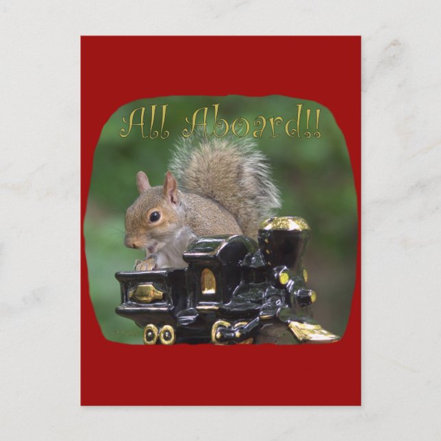 "All Aboard!" ... Postcard (Front)