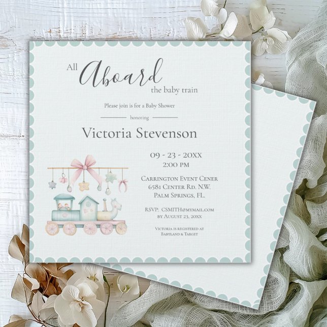 All Aboard the Baby Train Baby Shower (Creator Uploaded)