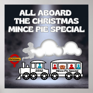 All Aboard the Christmas Mince Pie Special Poster
