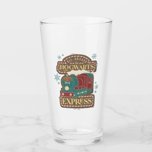All Aboard the HOGWARTS™ Express Christmas Cookie Glass (Front)