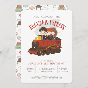 All Aboard the Hogwarts Express Magical Birthday Invitation