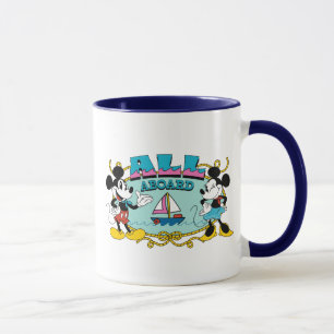 All Aboard Vintage Mickey & Minnie Sailor Graphic Mug