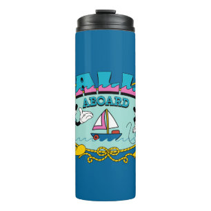 All Aboard Vintage Mickey & Minnie Sailor Graphic Thermal Tumbler
