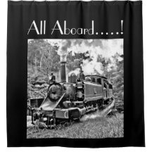 All Aboard Vintage Steam Train Photo Customizable
