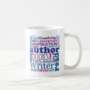 All About Authors blue Coffee Mug