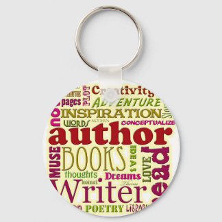 All About Authors red Keychain